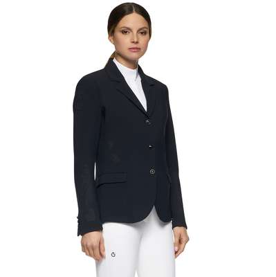 CAVALLERIA TOSCANA ALL-OVER PERFORATED RIDING JACKET BLACK